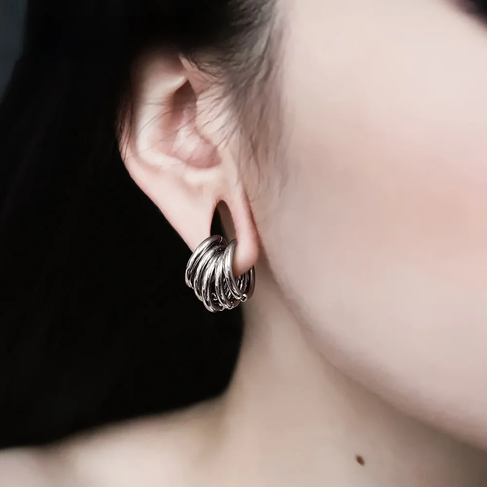 Twolobes Ear Cuff 316 Stainless Steel Ear Clip Earrings Fake Cartilage Piercing Women Men Jewelry Hypoallergenic — zdjęcie 2