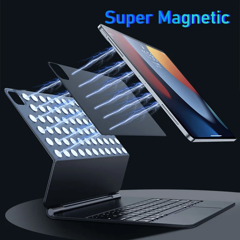 Imagem -04 - Teclado Retroiluminado Magnético Recarregável sem Fio Bluetooth Magic Touch para Acessórios Apple Ipad Pro 10.9 11 12.9 Air 2023 Novo