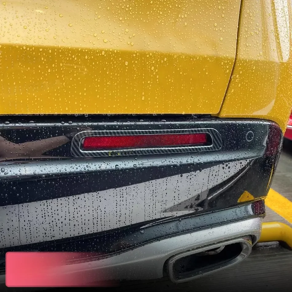 For 2023-2024 Honda ZRV ZR-V Carbon Fiber Car Rear Bumper Reflector Surrounds Fog Light Cover Exterior Decoration