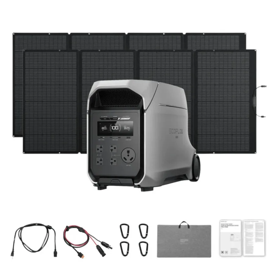 DELTA PRO 3 Stackable Portable Power Station 4000W Hybrid Solar Generator LiFePO4 Battery Emergency Backup Home Outdoor Camping
