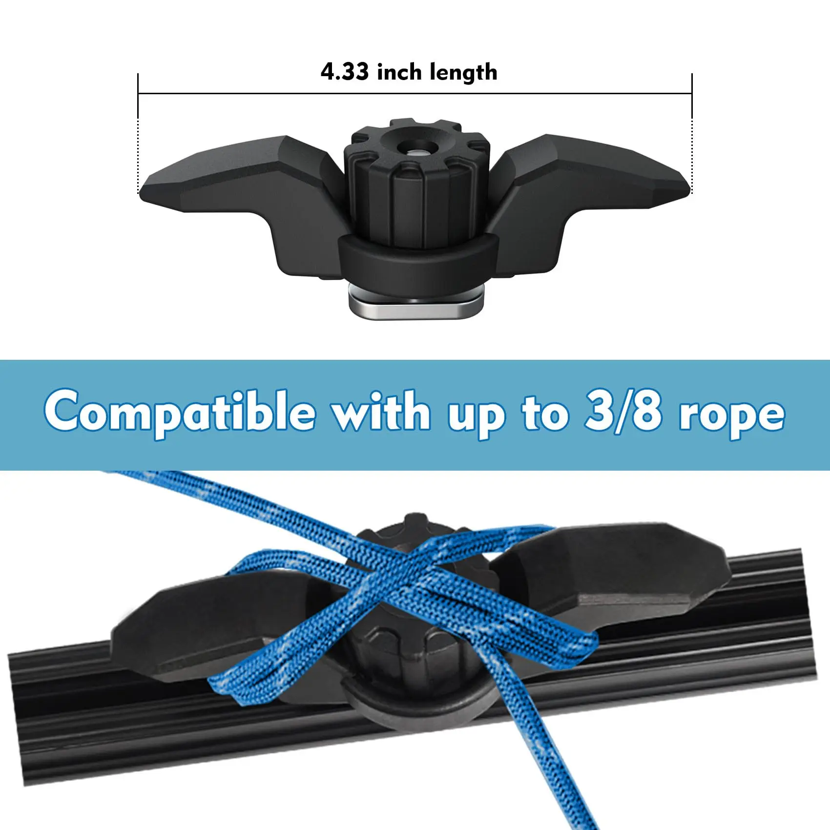 Kayak Anchor Cleat Compatible with Kayak Track Light Medium Duty Polymer Kayak Mount Track Kayak Low Profile Track Mount