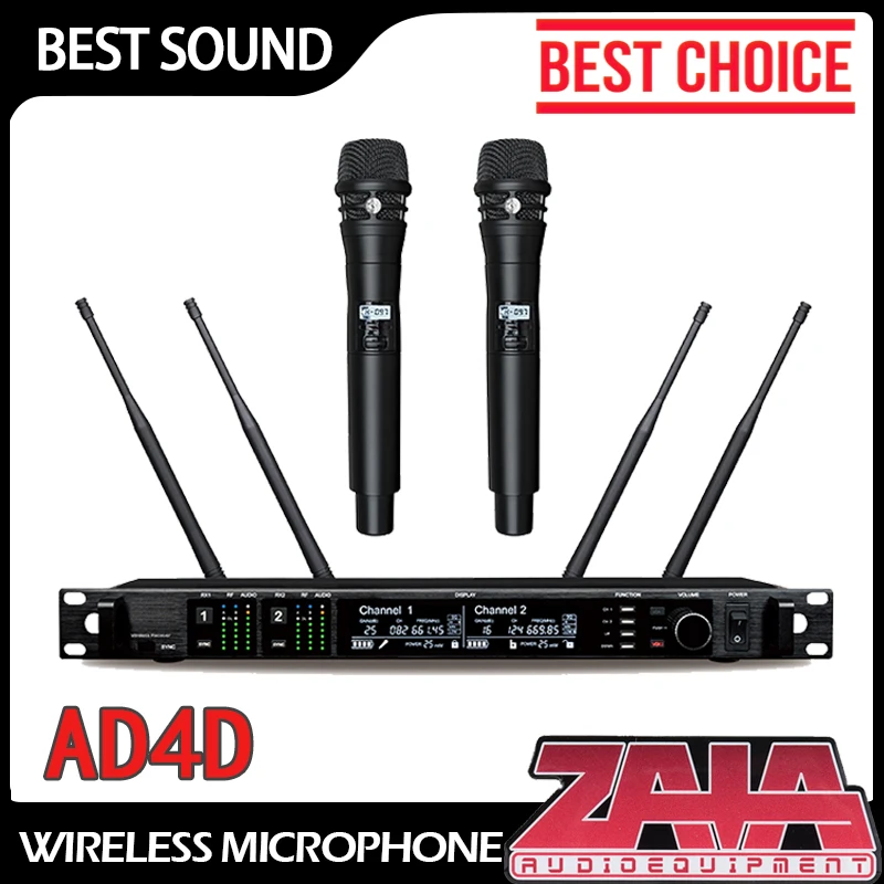 

AD4D Mic Microfone Sem Microphones Micro System Professional Wireless Microfone KSM8 KSM9 Dual Channel 900/600/500Mhz Karaoke