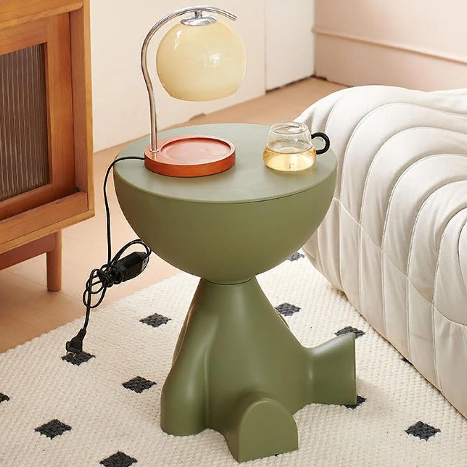 

Multifunction Small Side End Table Household Sculpture Furniture Ornament Modern Minimalist Home Decor Living Room Bedroom