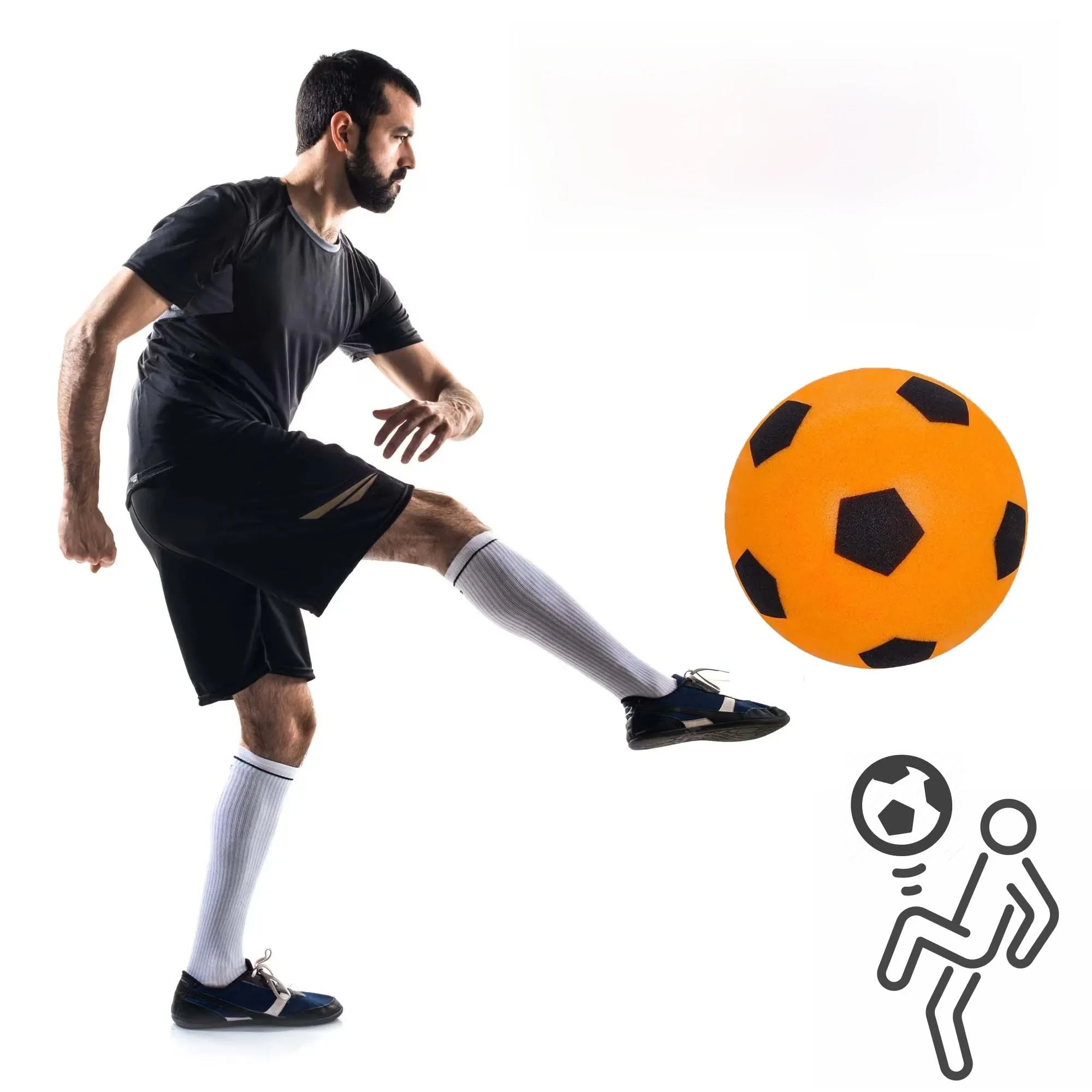 Cicha piłka nożna Dia 7/8/9 cali trening w pomieszczeniach bezpowietrzna pianka piłka nożna wyciszenie odbijająca się piłka cicha piłka nożna zabawa rodzinna gra sportowa — zdjęcie 2