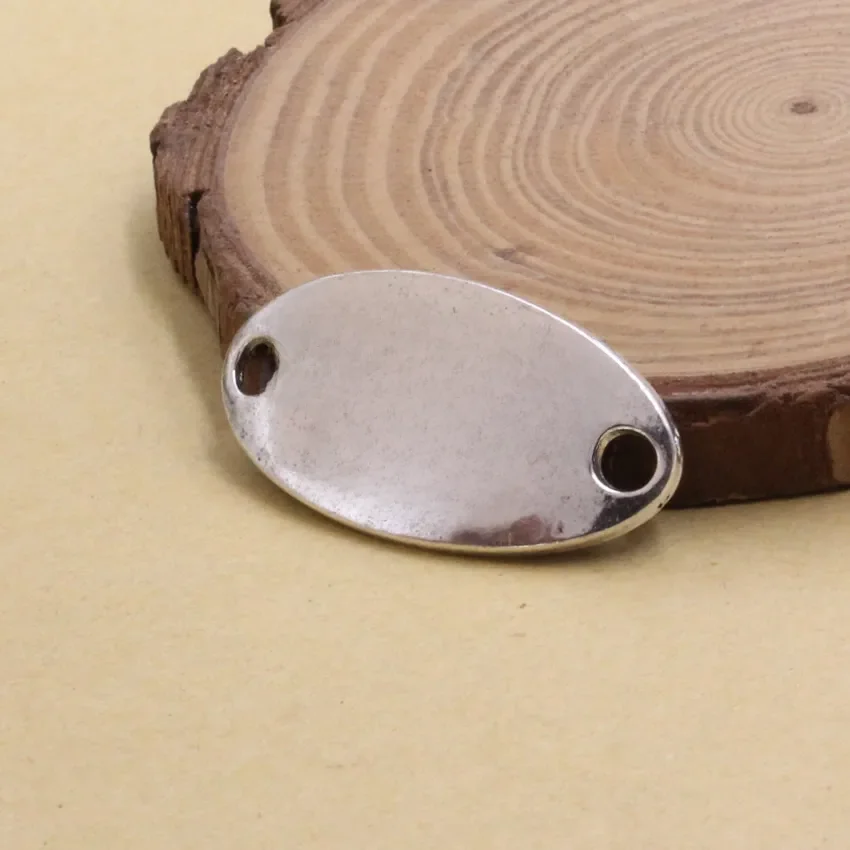 Hiszpański Un Pedacito De Mi złącza wisiorek tybetański srebrny bransoletka zatrzaski akcesoria do koralików 38x19mm otwór: 4mm 10 sztuk K05272 — zdjęcie 2