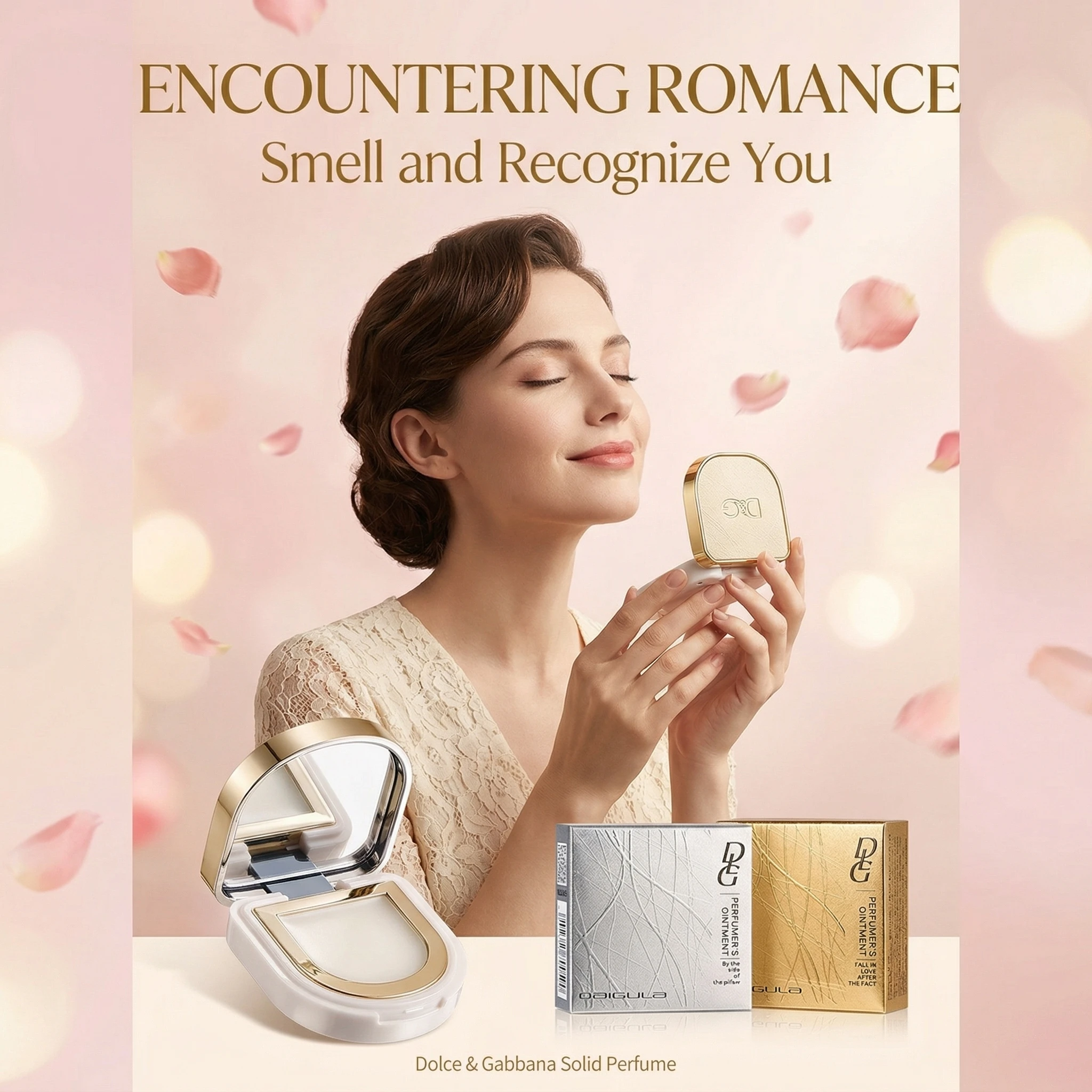 Natural solid perfume with a fresh and long-lasting fragrance. A stylish, compact and portable balm specially designed for women