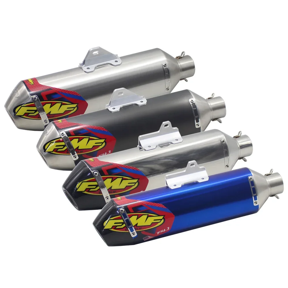 Länge 470mm Einlass 51mm Motorrad-Auspuff-Schalldämpfer FMF 4T Escape Moto Dirt Bike Roller Motocross Universal für KTM EXC Etc