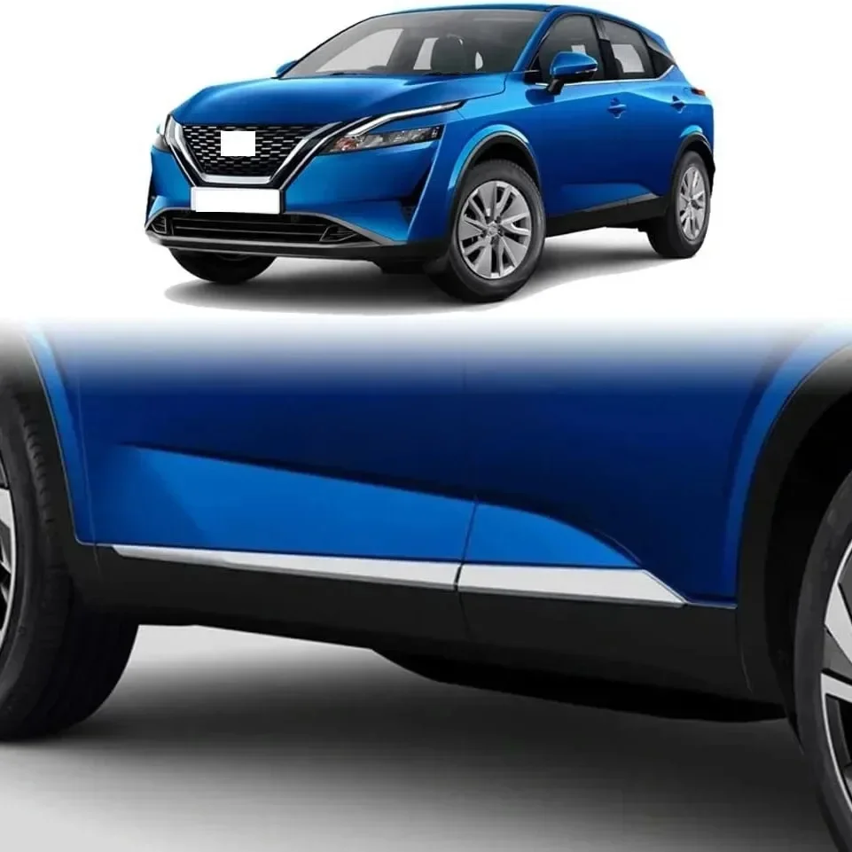 Chrome Door Body Side Skirts Moulding Trims For Nissan Qashqai J12 2022 2023 2024 Accessories