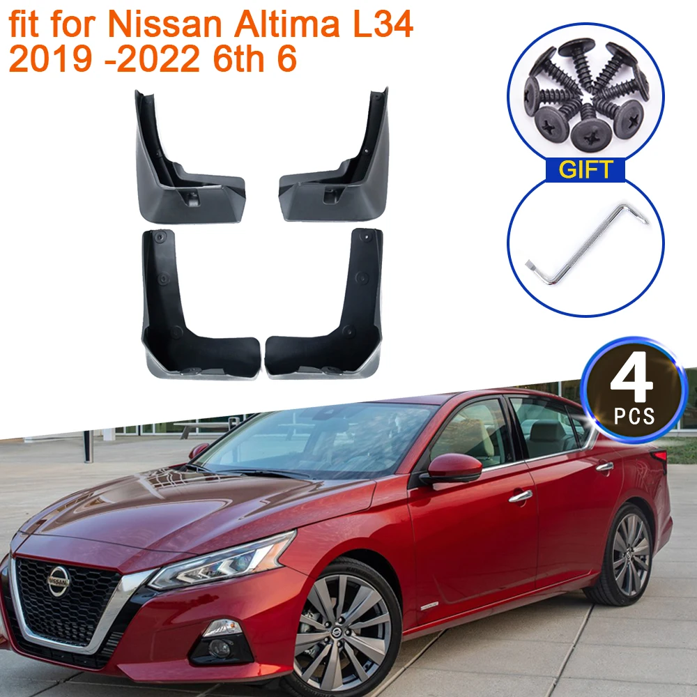 for Nissan Altima L34 2019 2020 2021 2022 6th 6 Mudguards Splash Guards Mudflap Front Rear Wheels Fender Car Stying Accessories