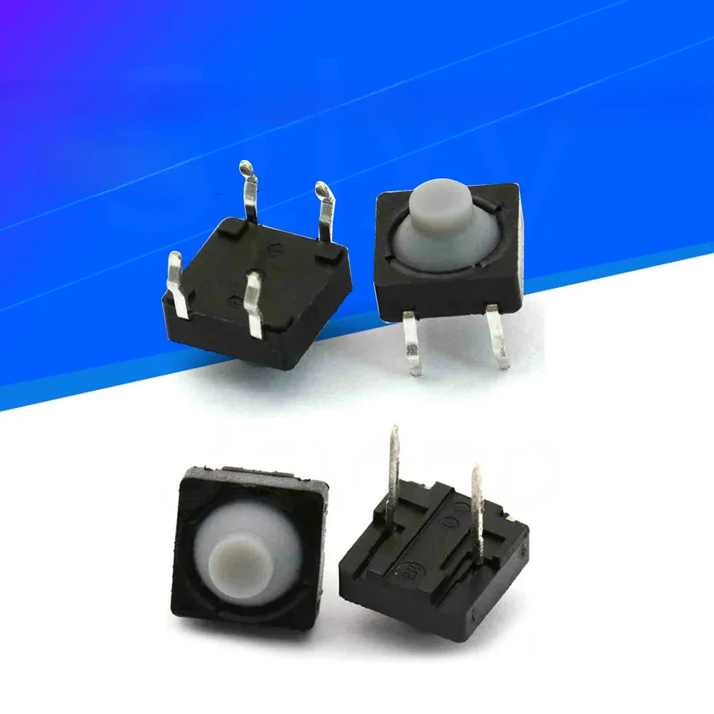 20 sztuk/partia 8x8x5MM 4PIN/2PIN przewodzący silikon bezdźwięczny dotykowy takt Push Button mikroprzełącznik samoresetujący — zdjęcie 2