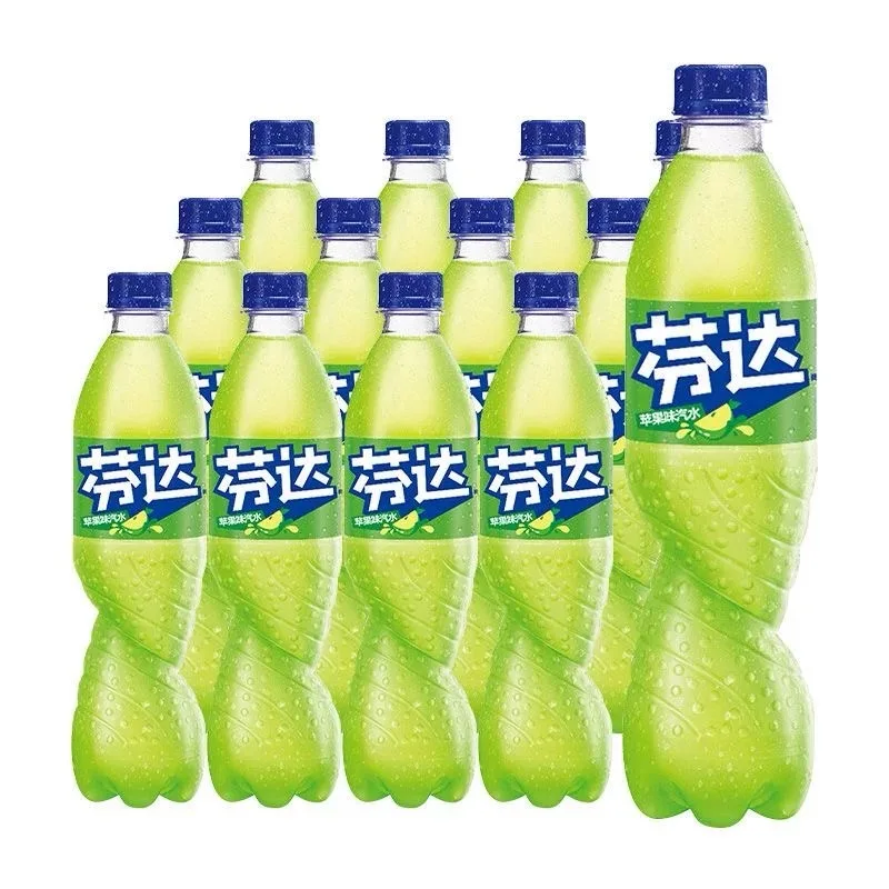 Fanta Green Apple Soda Soda 500 ml × 12 botellas – Bebida dulce carbonatada – Sabor crujiente afrutado – Hecho en China