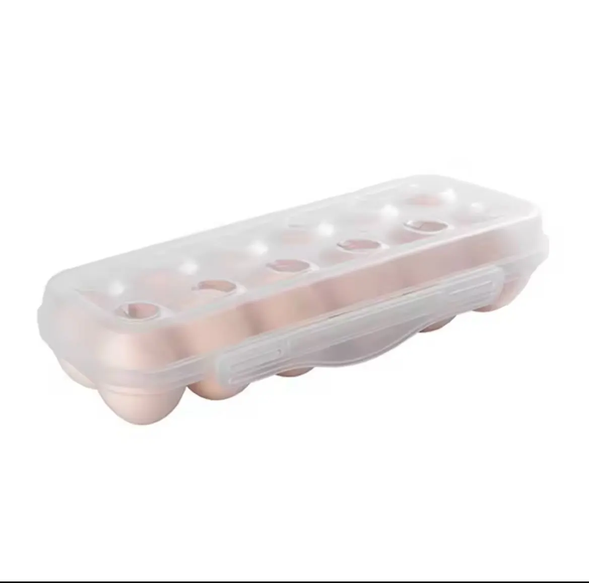 1Pc 12/18 Grid Egg Storage Box With Lid Kitchen Refrigerator Egg Box Egg Drop Rack Household Fridge Egg Organizer Egg Tray photo review