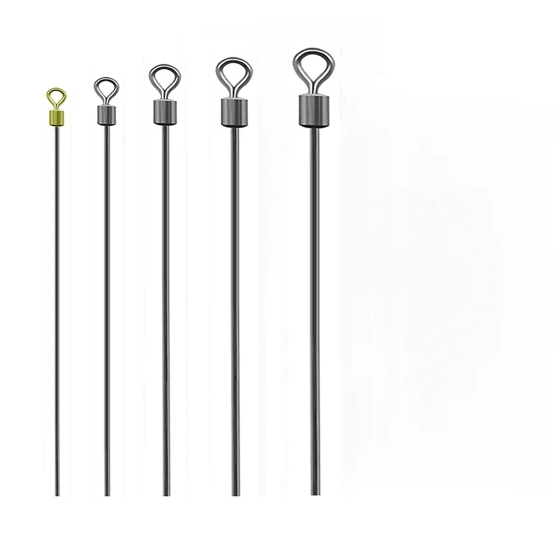 20 stücke Harten Stahl Draht Lange Pol Angeln Wirbel Kugellager Wirbel Solide Ringe Rollen Swivel
