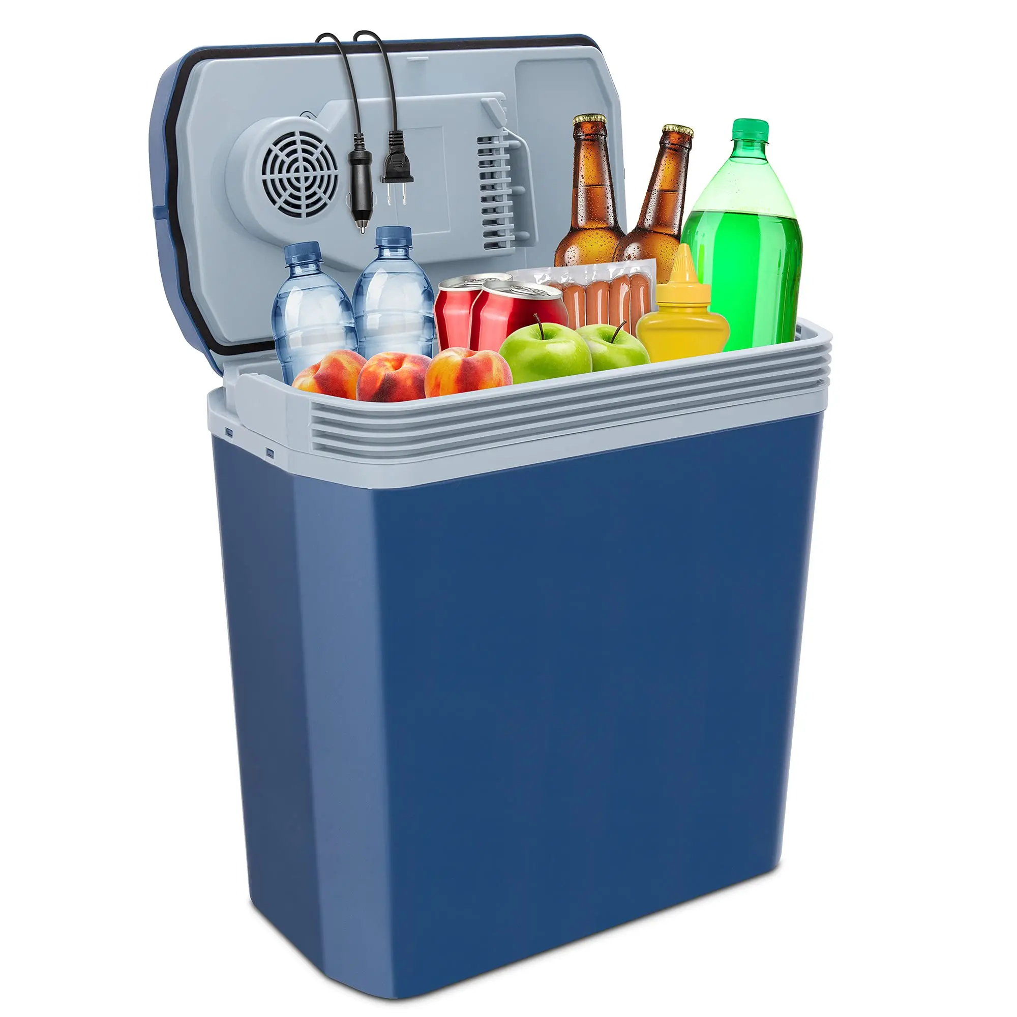 Ivation Electric Cooler & Warmer, 24 L Portable Thermoelectric 12 Volt Cooler with Handle