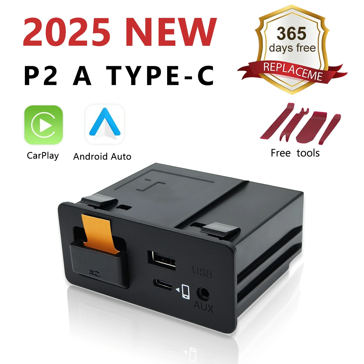 2025 New P2A Type-c Charging Wired CarPlay Android Auto Ai Box OEM Connection For Mazda 2 3 6 CX30 CX5 CX8 CX9 MX5 TK78669U0C