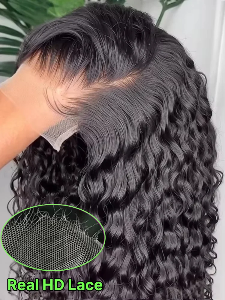 250% High-quality Original Vietnamese Wig Glueless Wig Human Hair Pre Plucked Pre Cut 7x5 Hd Lace Closure Wear and Go Curly Lace Frontal Wigs for Women Deep Wave Frontal Wig Water Wave Wet and Wavy