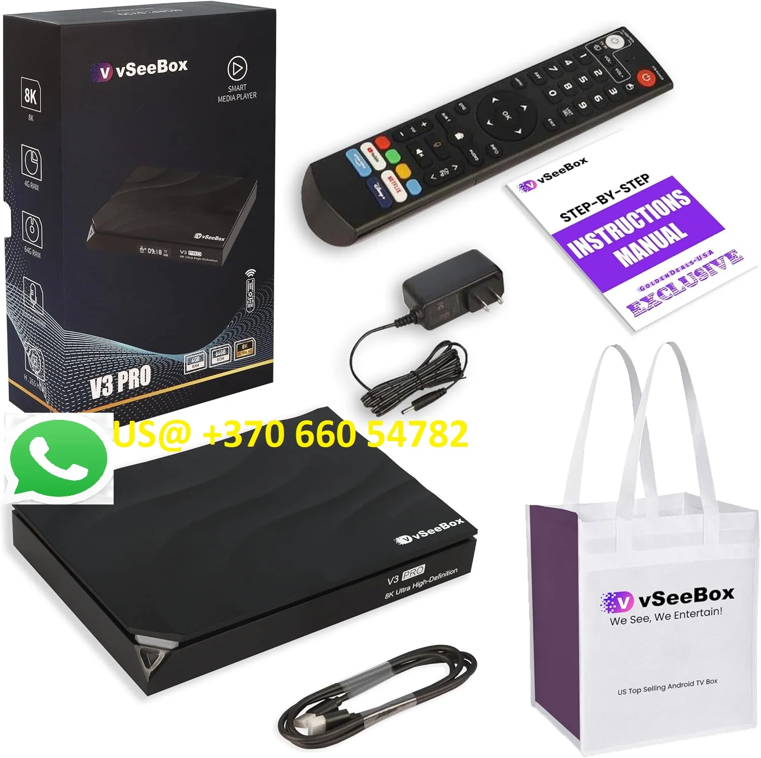 تخفيضات جديدة بنسبة 100% لشراء 2 واحصل على 1 مجانًا من vSeeBox V3pro Android Bluetooth Voice Remote