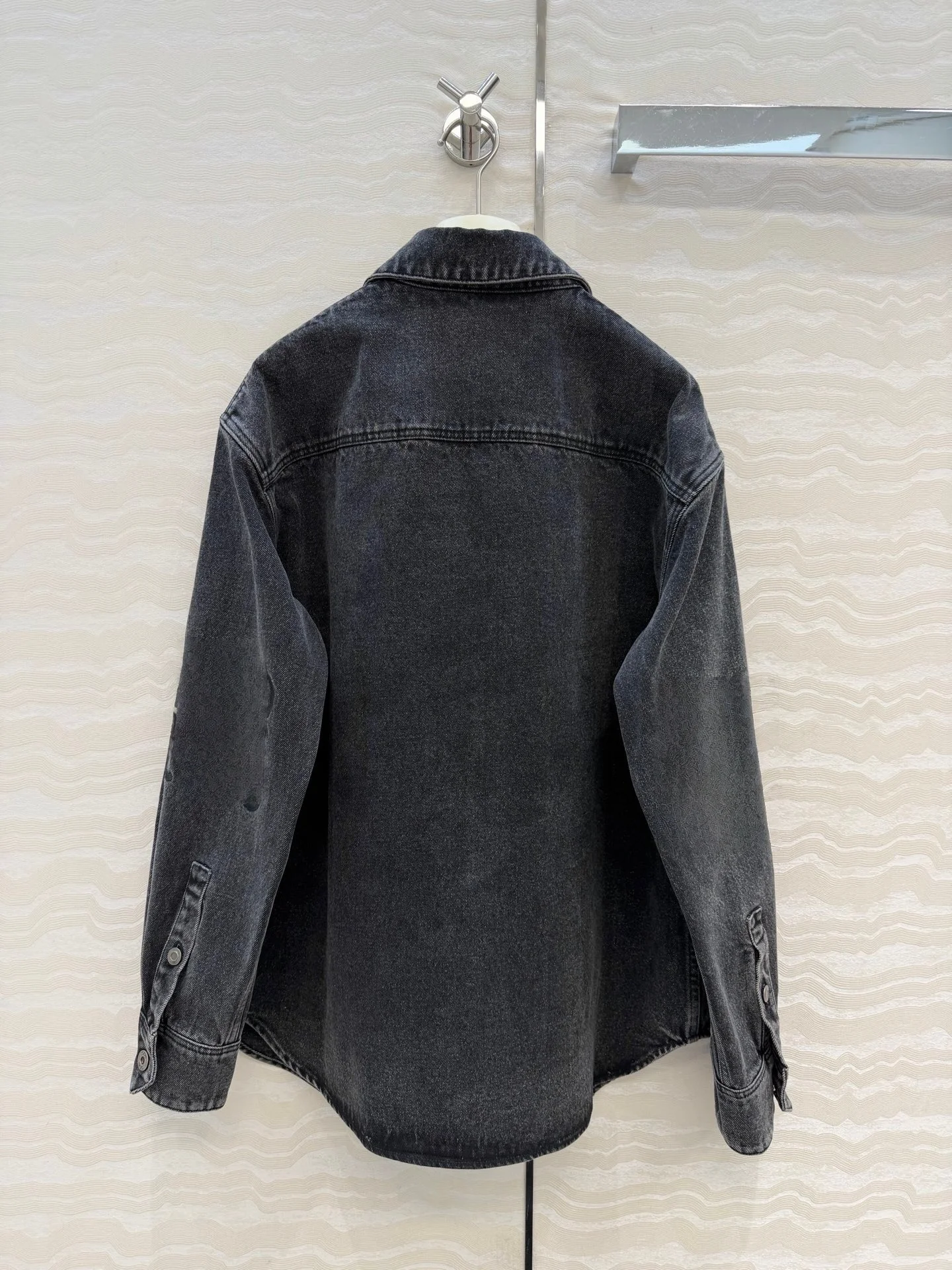 

High quality autumn and winter women's retro hand washed blue denim denim jacket SU222