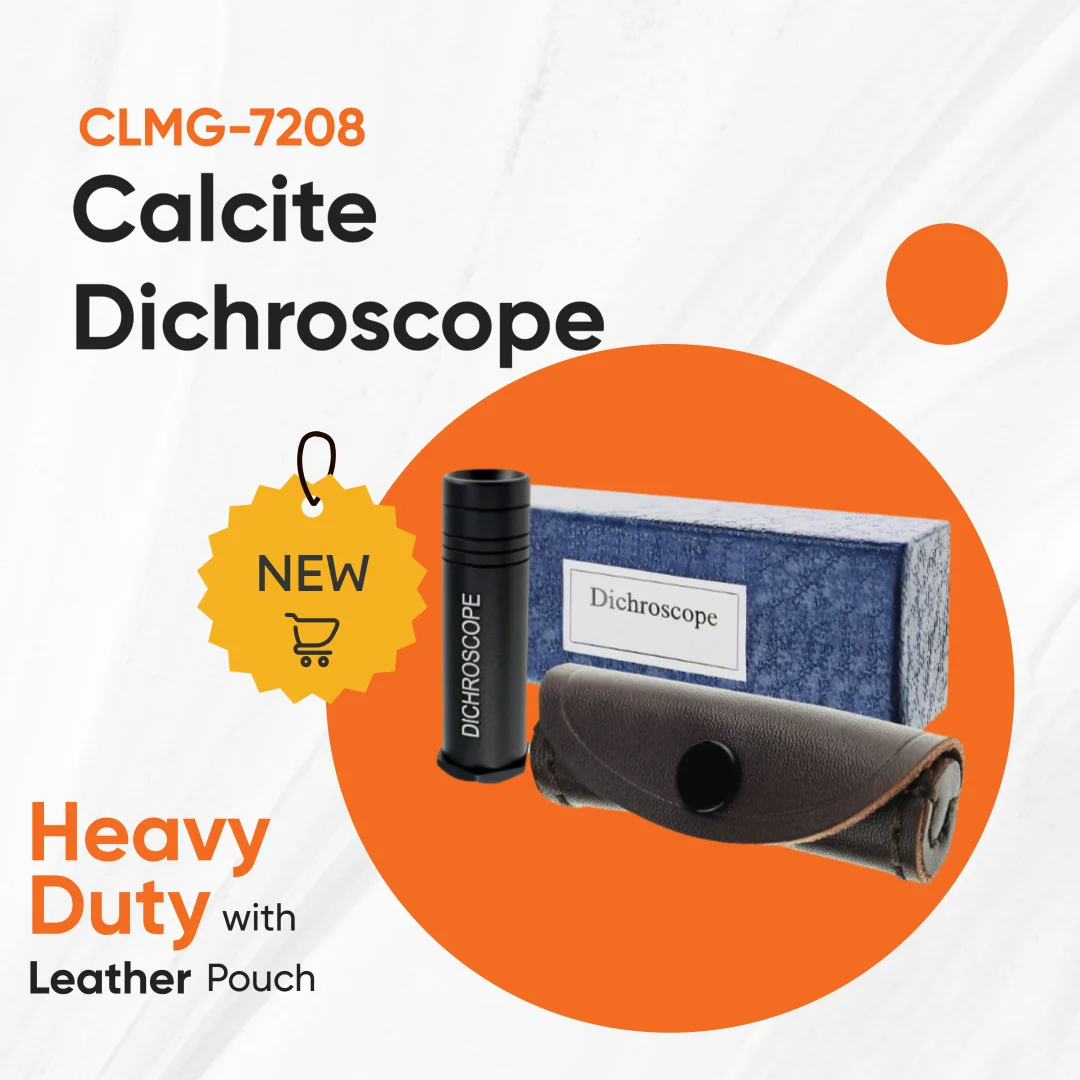 Professional Calcite Dichroscope – 60mm Metal Body, Test Pleochroism in Gems 15mm Aperture Doubly Refractive Stone Tester