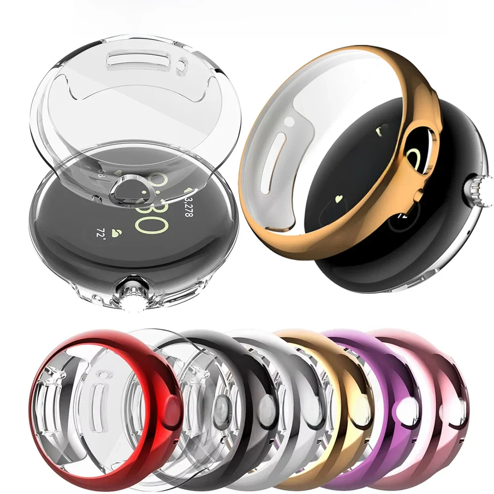 Coque en TPU souple anti-rayures pour Google Pixel Watch, coque de protection à couverture complète, accessoires de montre, 2, 1