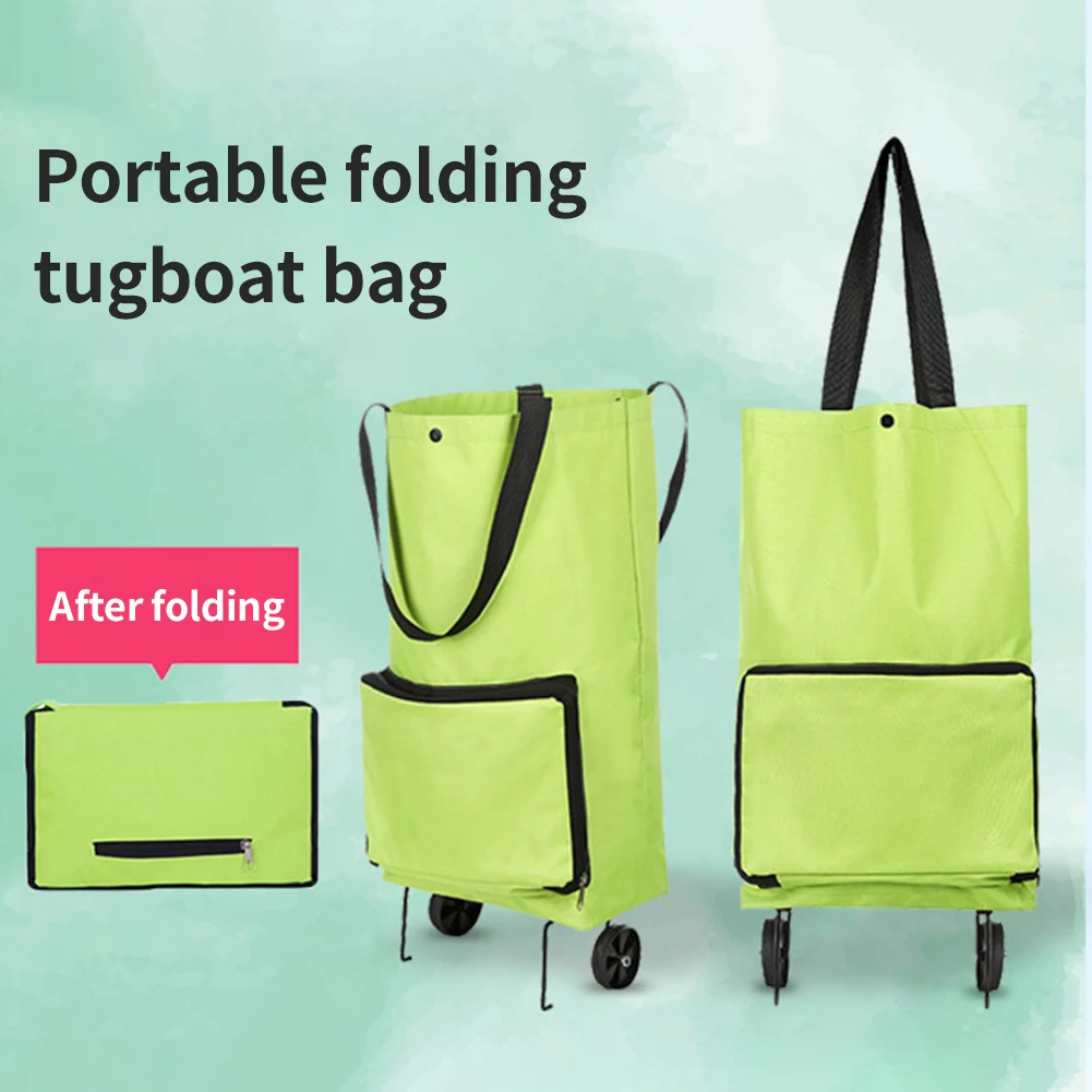 New Folding Shopping Bag Shopping Buy Food Trolley Bag on Wheels Bag Buy Vegetables Shopping Organizer Portable Bag