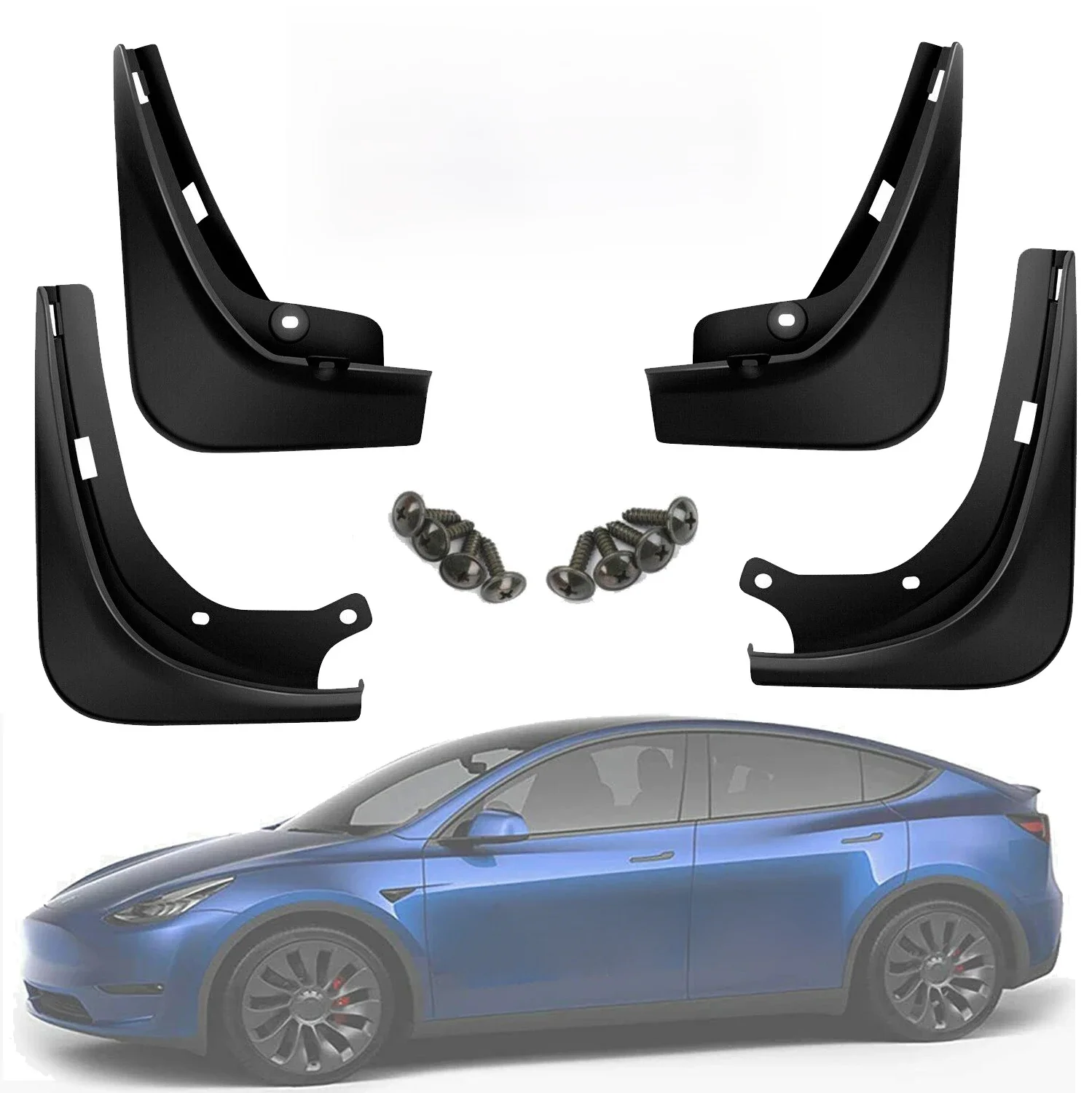 *Bez wiercenia dla Tesla Model 3 2017 - 2023 Osłony przeciwbryzgowe Chlapacze Błotniki Model3 Błotnik Akcesoria samochodowe Koło Auto Parts 2022 — zdjęcie 2