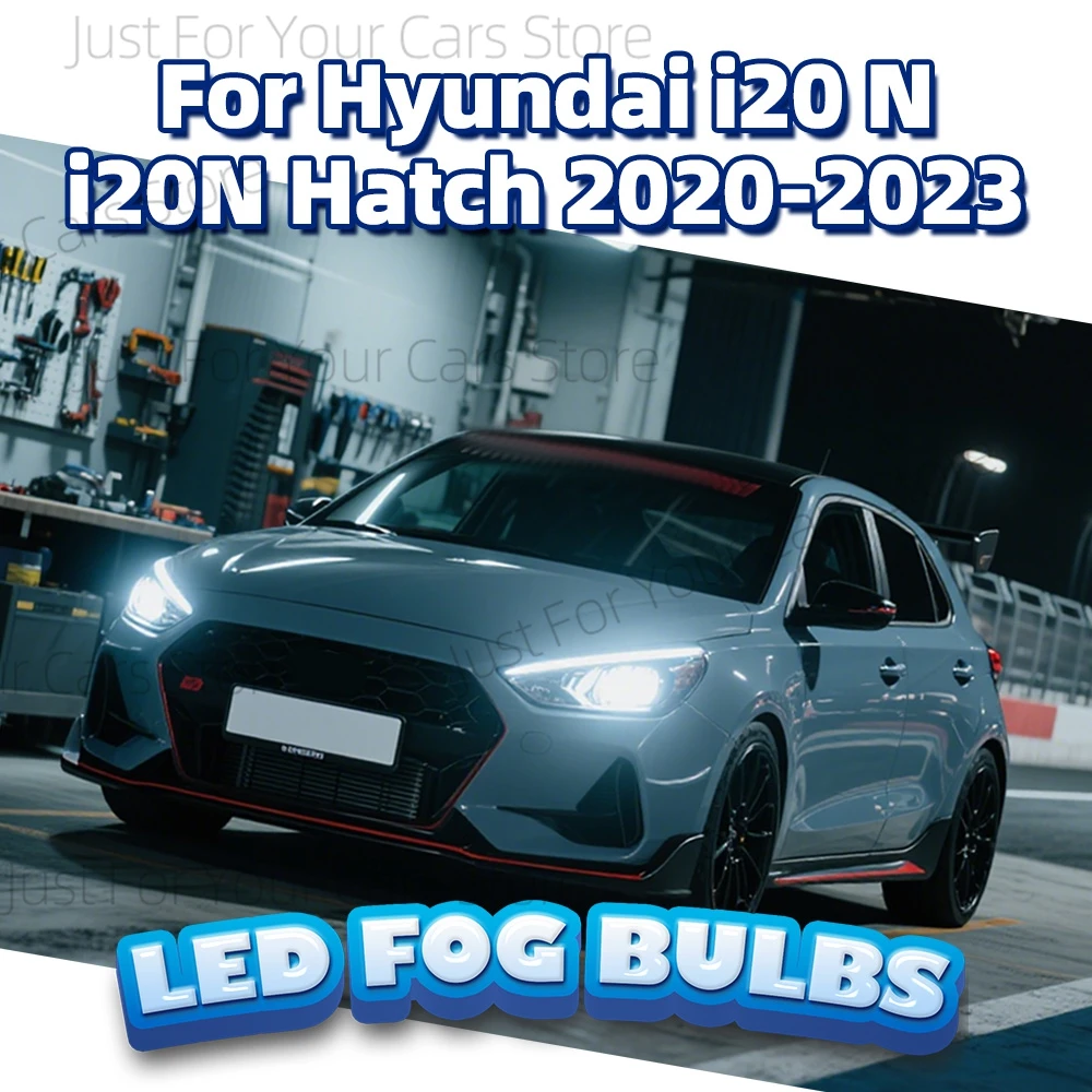 

2Pcs LED Fog Lamp Bulbs Canbus 6000K For Hyundai i20 N i20N Hatch 2020 2021 2022 2023 Auto Front Foglamps Plug and Play