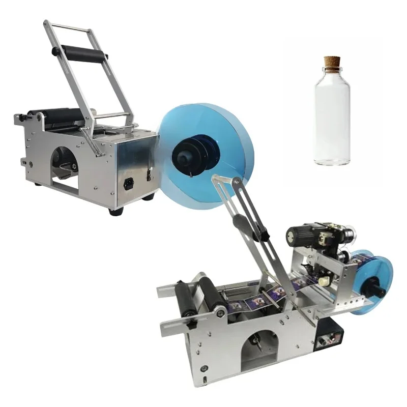 Round Bottle Red Wine Labeling Machine  Amall Handheld Semi-Automatic Self-Adhesive Labeling Machine Trademark Machine