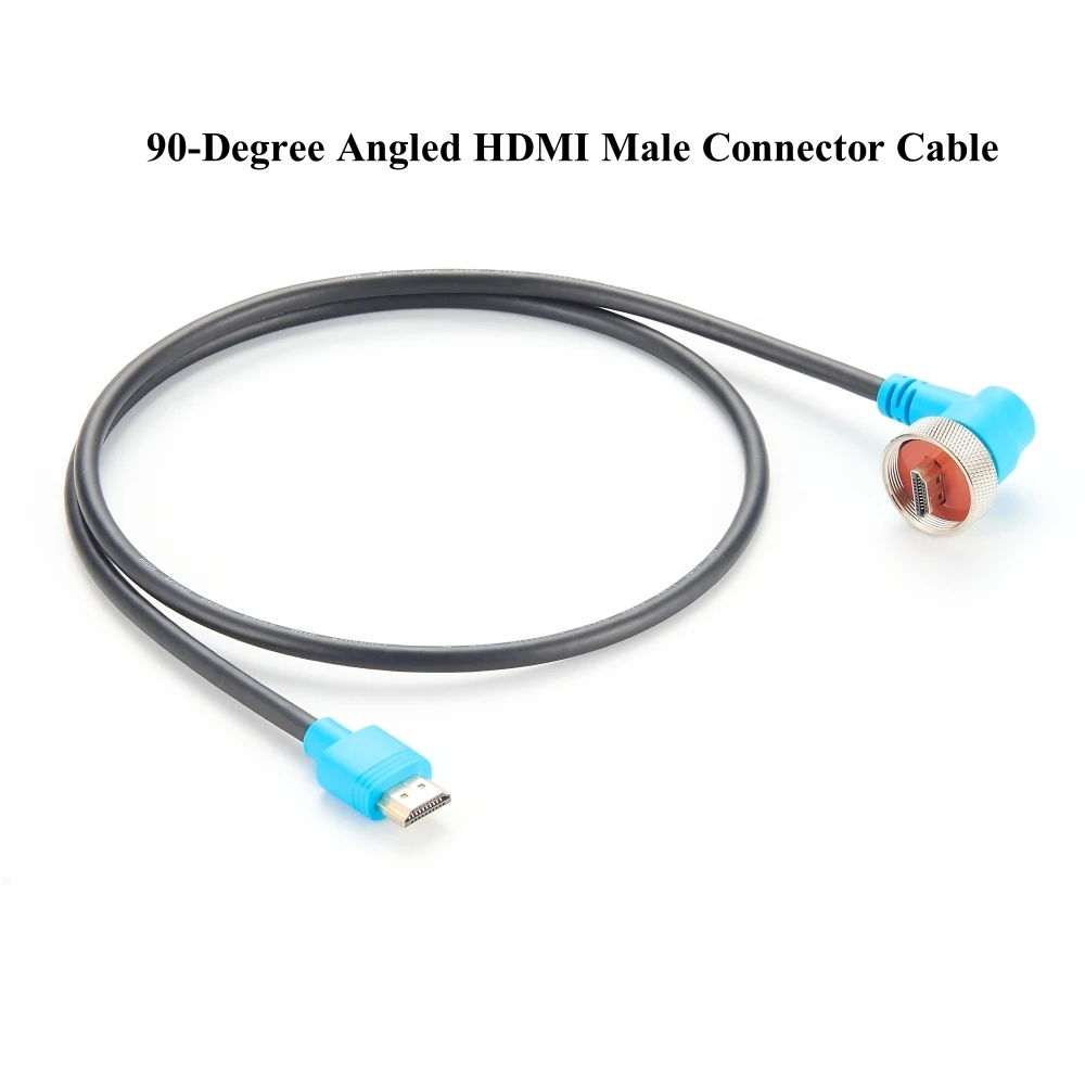 90 Degree Ruggized HDMI to HDMI Extension Cable Waterproof Elbow HDMI Male to Male Cable Digital Video Cable