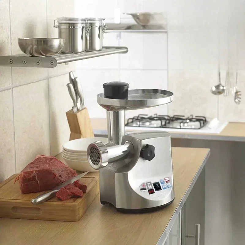 Commercial Meat Grinder Electric Meat Mincer  Heavy Duty Industrial Meat Mincer Machine 3 Grinding Plates