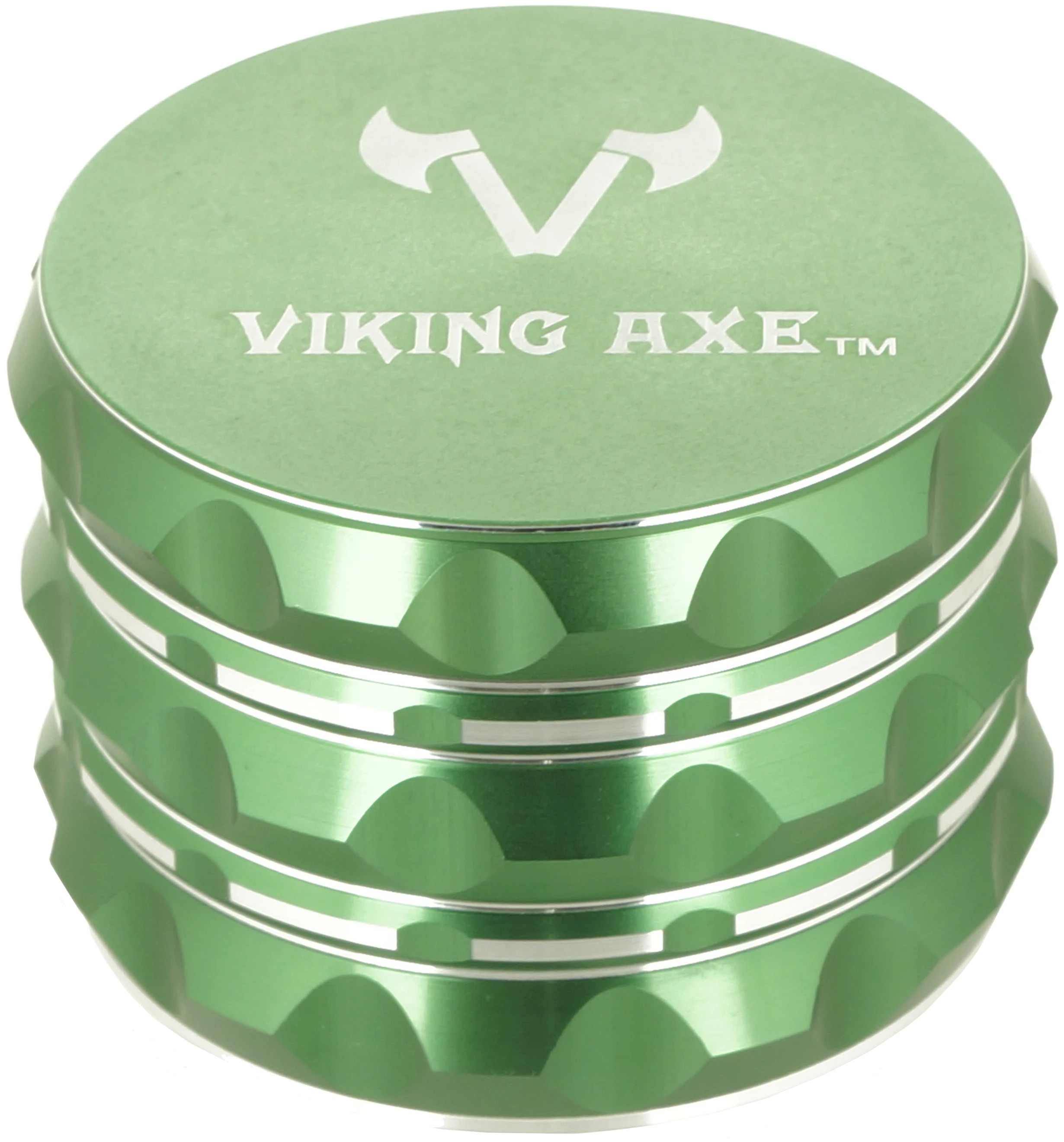 

Viking Axe 2.5" Herb Spice Crusher Smoke Tobacco Aluminum Grinder Large Storage W/ Gift Box Green Color