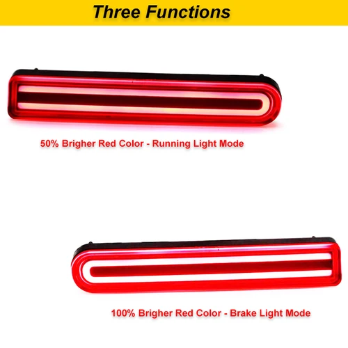 Imagen 2 del producto Luces reflectoras de parachoques iJDM para Toyota FJ Cruiser, función como cola (luces antiniebla traseros), señal de giro intermitente secuencial de freno 07-14