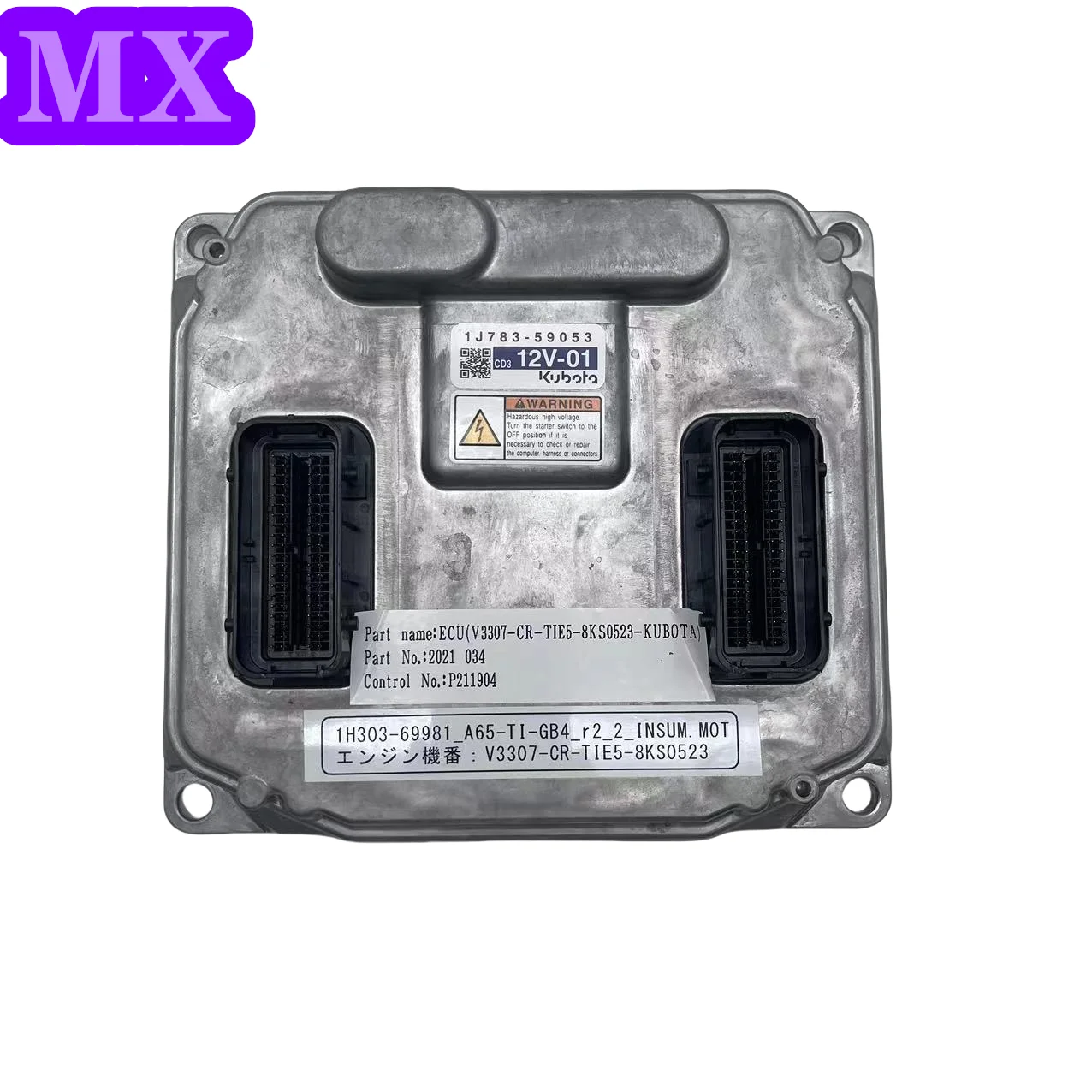 

Kubota ECU, 1J783-59053, v3307-CR-TIE5-8KS0523-KUBOTA, 2021 034, P211904, 1H303-69981.