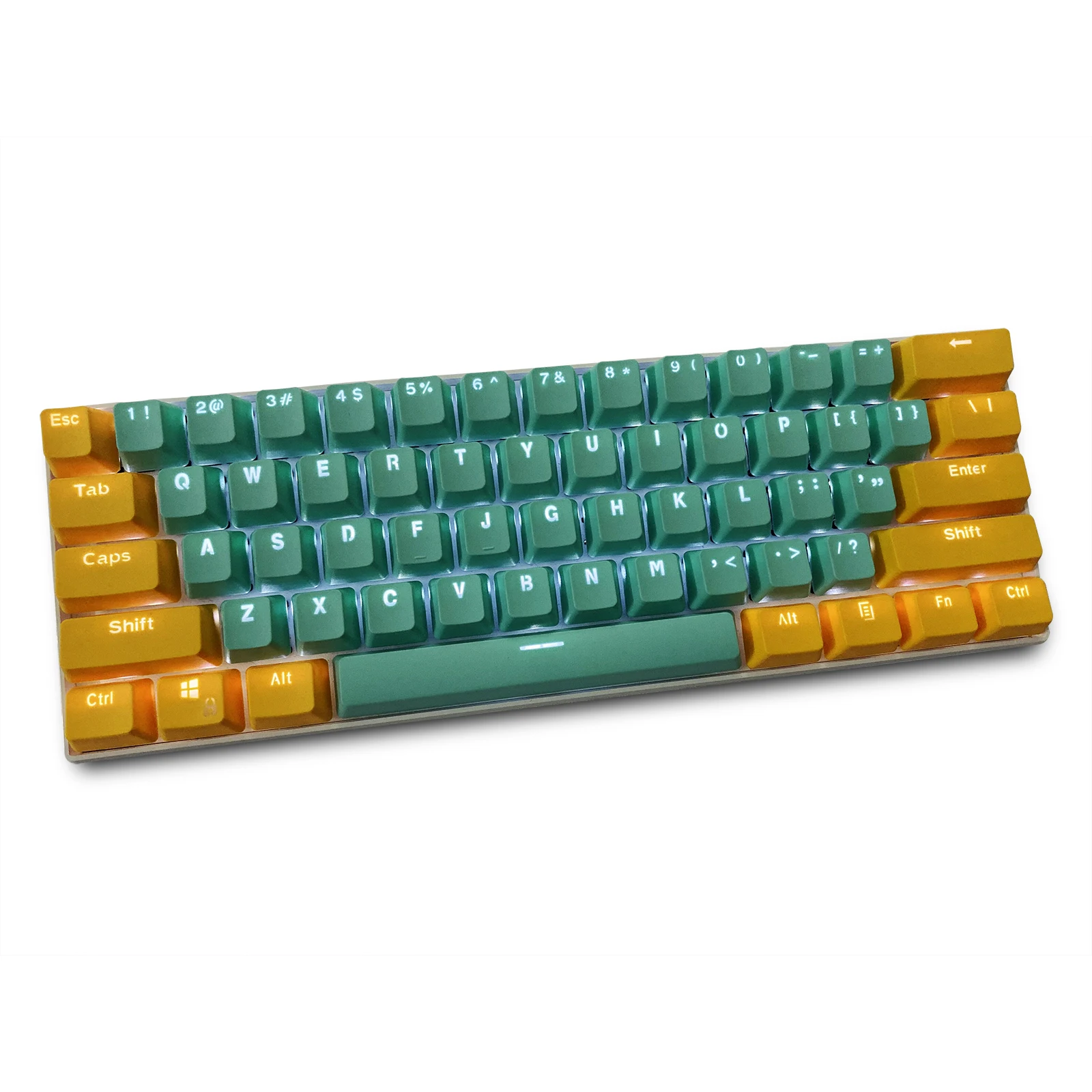 

RK 61 Keycaps PBT Material OEM Highly Keycaps, Backlit Two-Color Mechanical Keyboard Keycaps (Keycaps Only Sold)