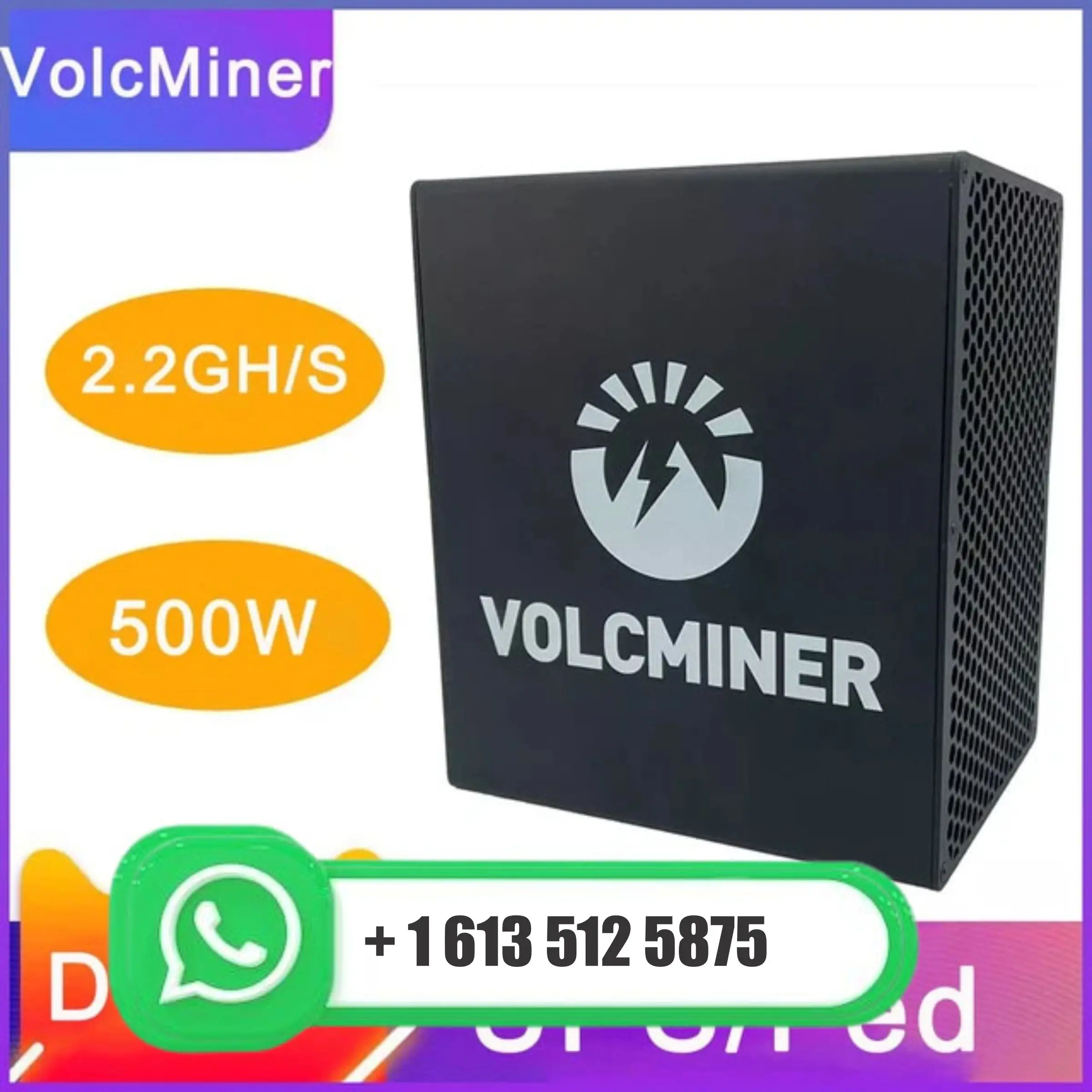 JY 최고 할인 3개 구매 시 2개 무료 제공 새 상품 VolcMiner D1 Mini LTC & Doge 코인 채굴기 2.2Gh/s 500W PSU 포함 특급 배송
