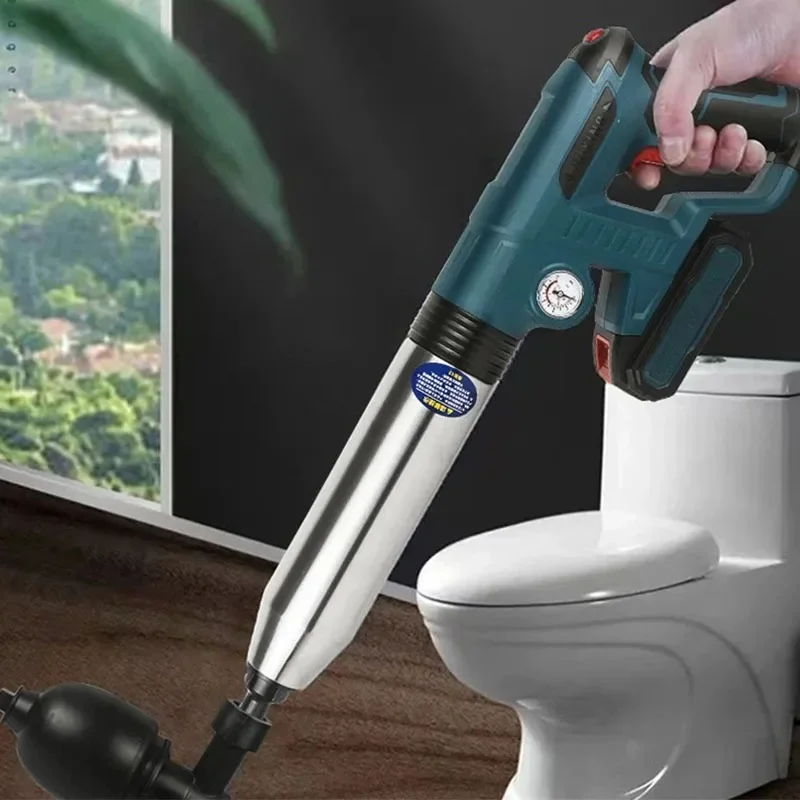 Electric High-pressure Air Plunger Powerful Pipe Plunger Remover Electric Toilet Dredge Tools for Kitchen Bathroom Toilet