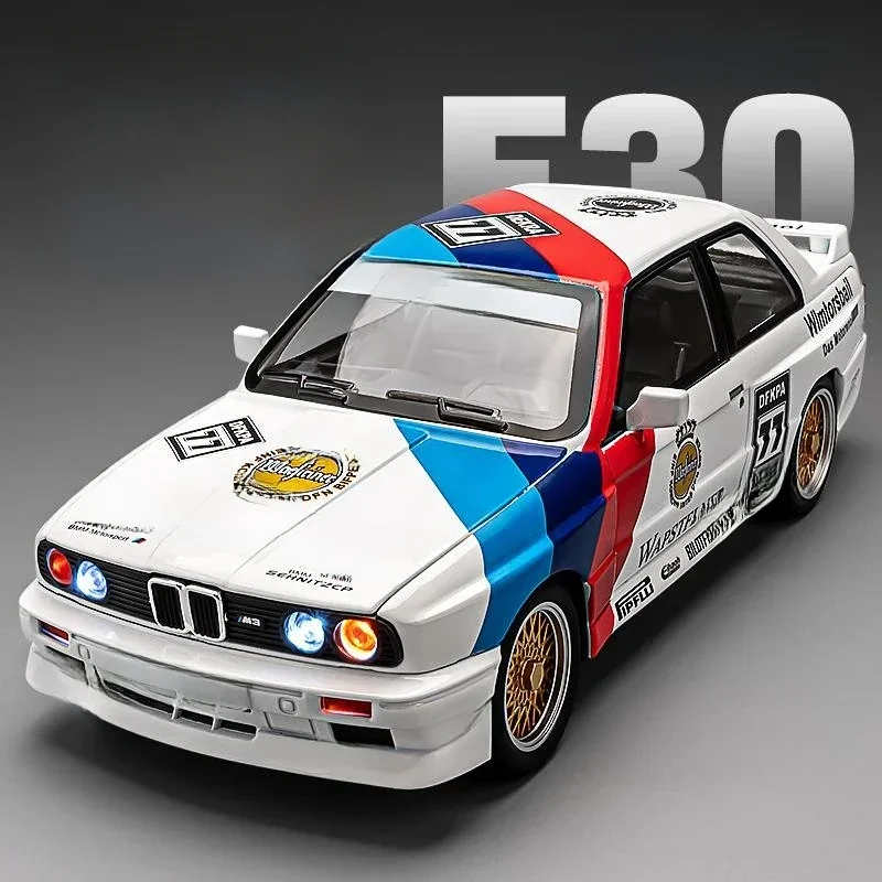 Symulacja 1:24 BMW M3 Model samochodu wyścigowego z kolekcją dźwięków i światła Diecast Zabawka Pojazd Dzieci Chłopiec Prezent urodzinowy Wystrój domu — 2