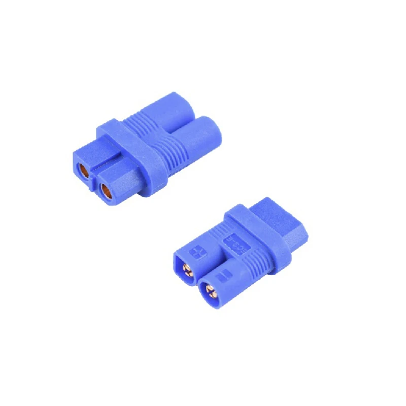 Adaptateur Mini EC3 (mâle) vers XT60 (femelle) bleu RC, 2 pièces, sans fil