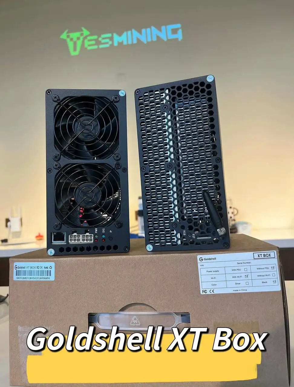 BL BUY 2 GET 1 FREE Goldshell XT-Box 580 GH/s Miner – Tari SHA3X leise Plug&Play