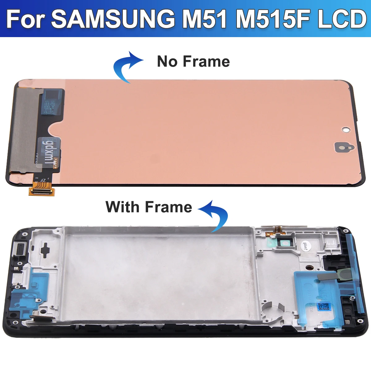 OLED Full Size For Samsung M51 LCD Display Touch Screen For Samsung M515 M515F M515F/DSN LCD With Frame Digitizer Parts