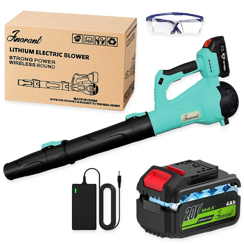 

Leaf Blower Cordless - 20V Powerful Electric Leaf Blower with Batteries and Charger, 6 Speed Modes, 4.0Ah Lightweight Battery