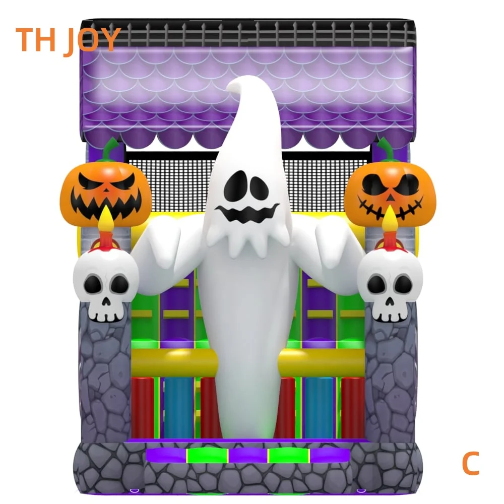 Dostawa statkiem do domu, dmuchany labirynt przeszkód Ghost Pumpkin, dmuchany domek do skakania na Halloween, wyścigi sportowe.