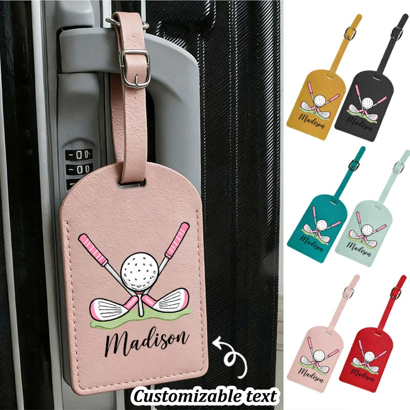

Customizable Luggage Tag Synthetic Leather Name ID Label with Privacy Flap Sporty Style Perfect for Suitcases Backpacks Gym Bags