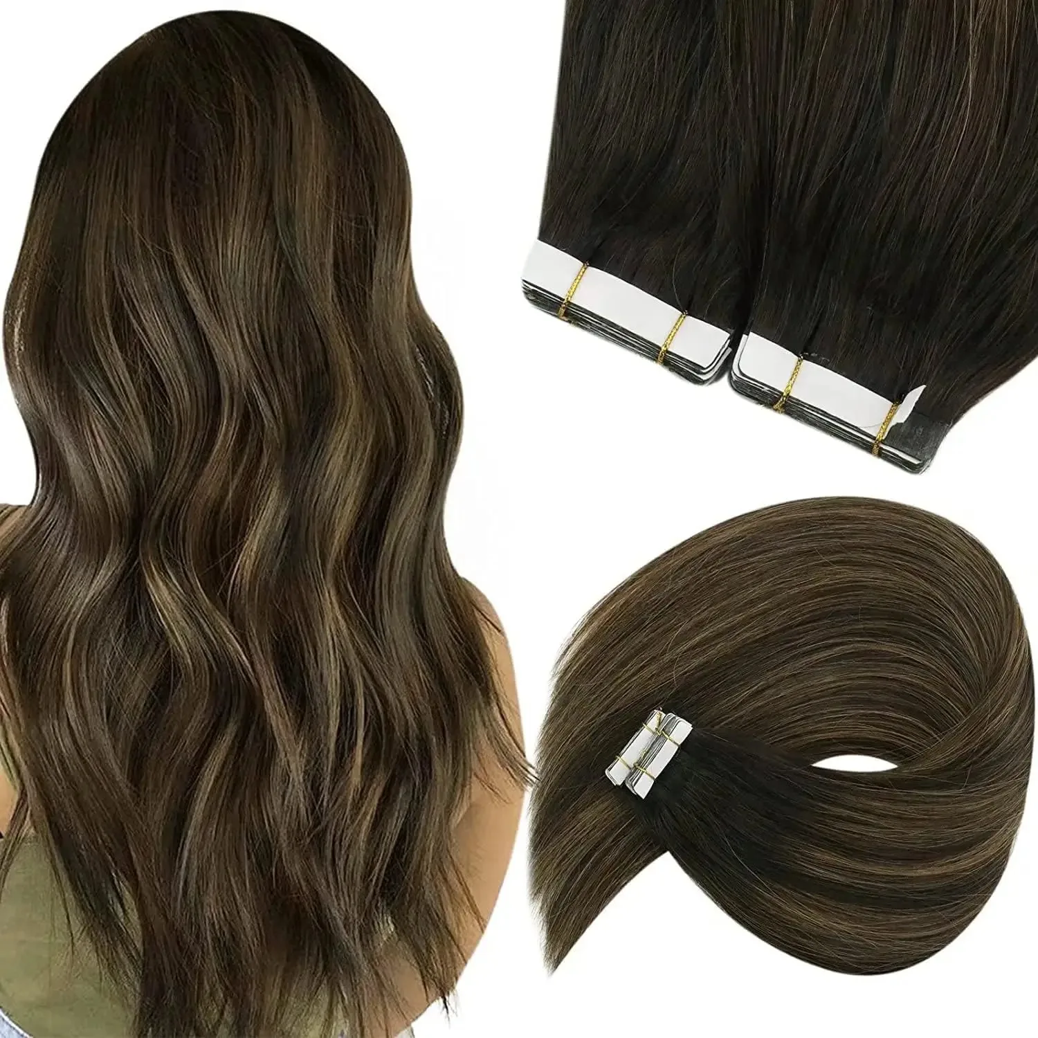 Vesunny Tape In Extensions Menselijk Haar 14-24 "Natuurlijke Lange Rechte Hair Extensions Voor Vrouwen 100% Real Braziliaanse menselijk Haar