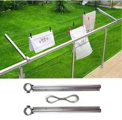 Round Handrail Balcony Laundry Hanger Aluminum PVC Coated Rope Gift