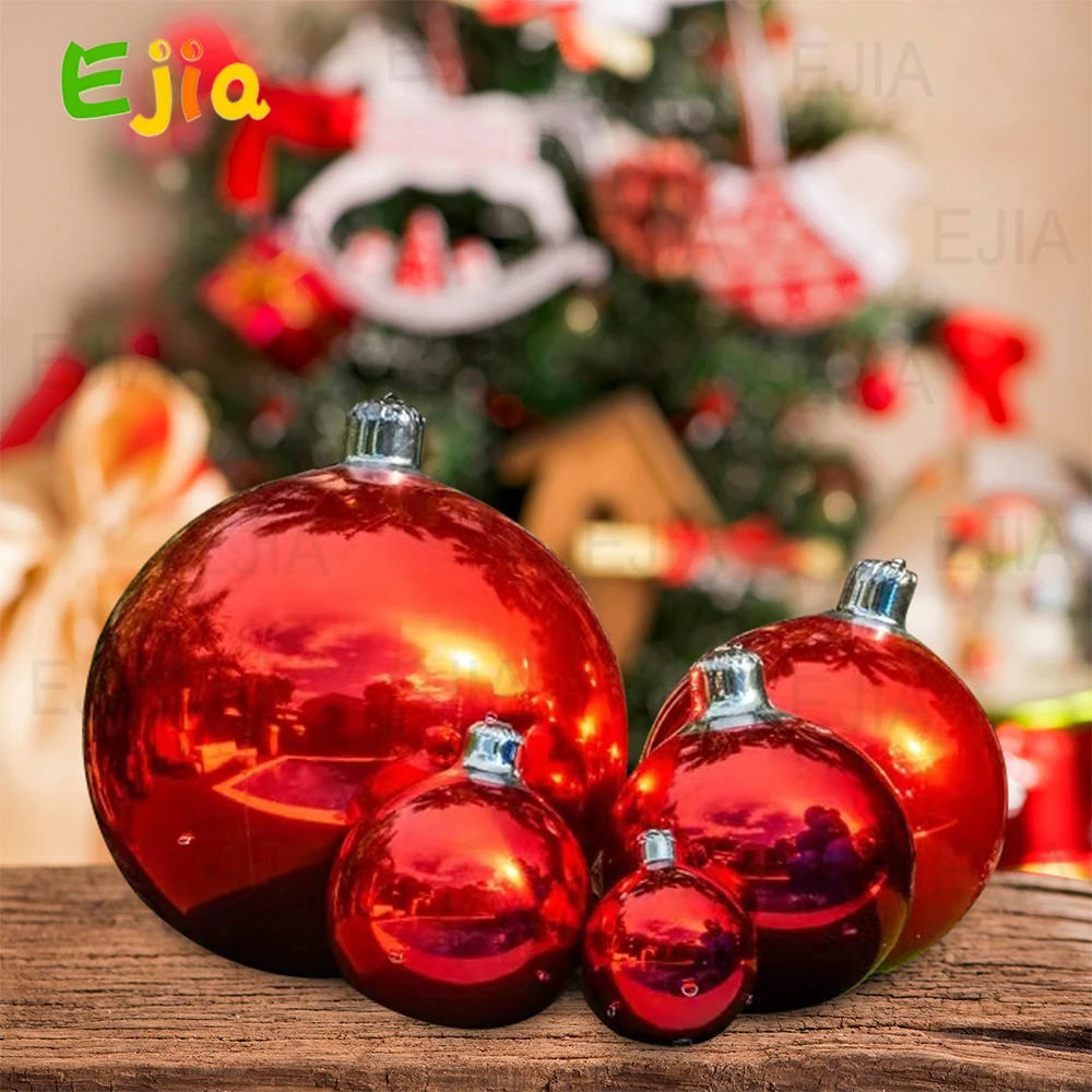 Big Shiny Christmas Balls Airtight Giant Mirror Balloon Large PVC Sealed Sphere Ball For Party Outdoor Indoor Christmas Deco