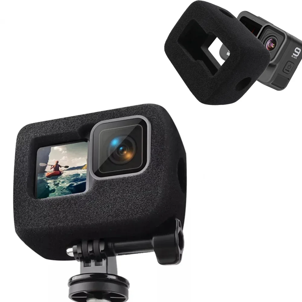 Étui en mousse éponge pour pare-brise, réduction du bruit du vent, pour GoPro HERO 12 10 9, boîtier de couverture pour Gopro Hero 11, accessoire de caméra d'action