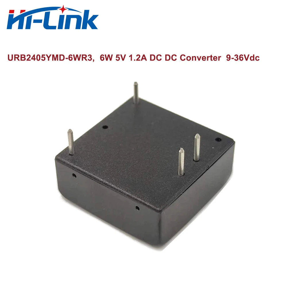 HiLink 6W 3.3V/5V/12V/15V/24V URB2405YMD-6WR3 URB2412YMD-6WR3 URB2424YMD-6WR3 9-36Vdc DC Isolated Power Converter Module