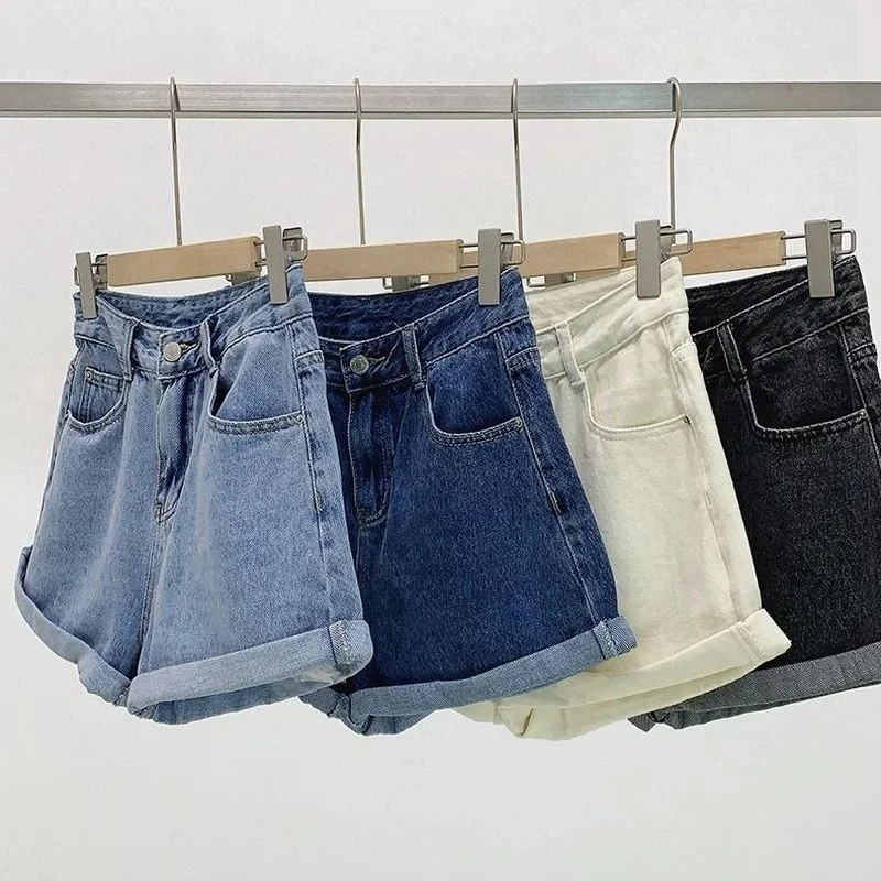 Short en denim taille haute pour femme, streetwear simple, simple, chic, classique, décontracté, été, Ulzzang, offre spéciale