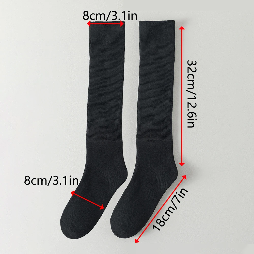 3Pairs Socks for Diabetic Men & Women - Non-Binding, Thick Cushion, Loose-Fit, Soft Cotton, Moisture-Wicking, Padded for Comfort